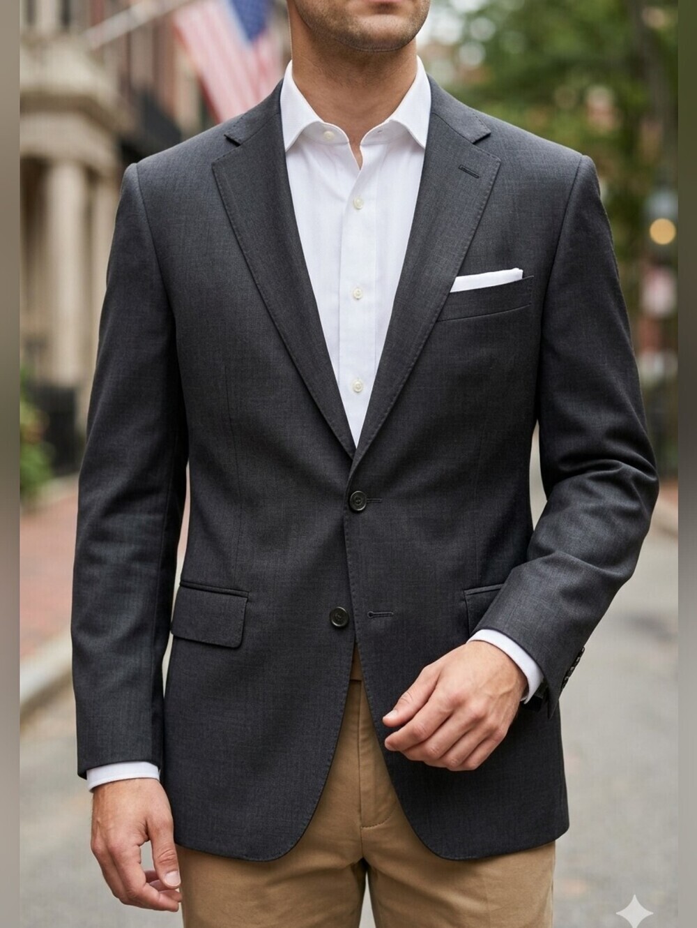 Brooks Brothers Charcoal Men's Blazer